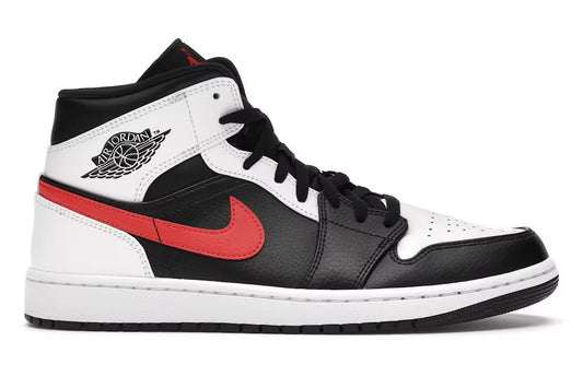 Jordan 1 Mid Black Chile Red White