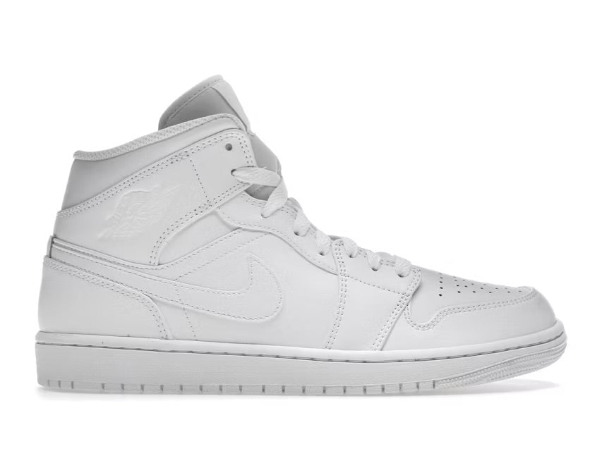 Jordan 1 Mid Triple White