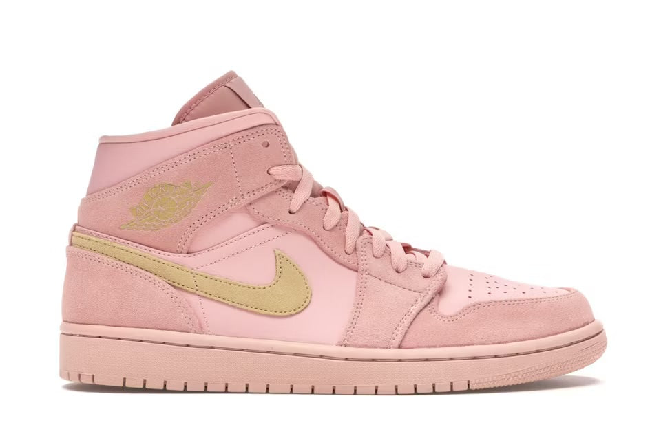 Jordan 1 Mid Coral Gold