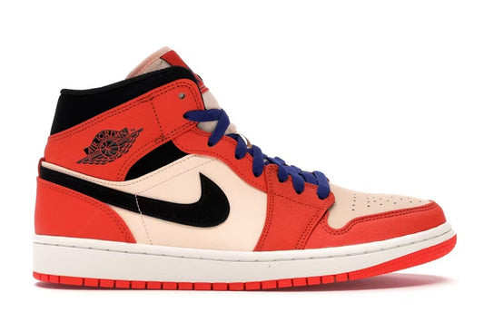 Jordan 1 Mid Team Orange Black